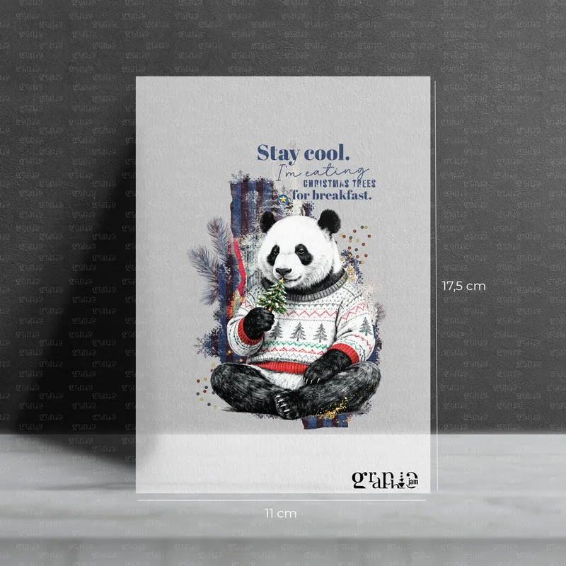 Bügelbild Moody Panda | X-Mas Special