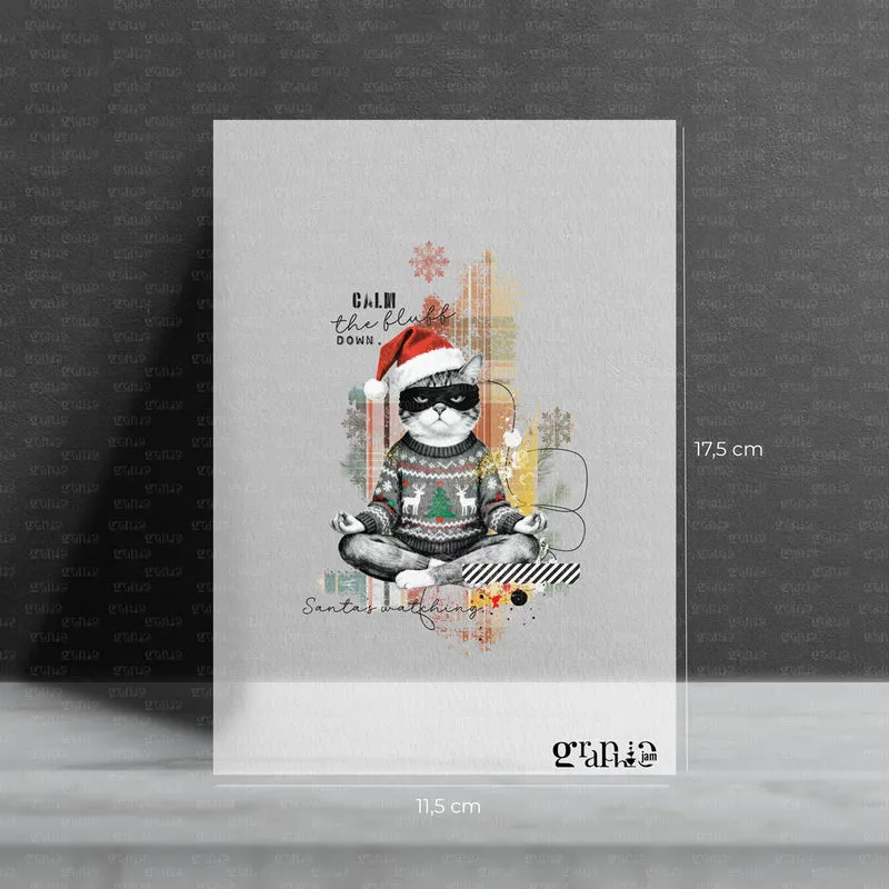 Bügelbild Moody Zen Cat - | X-Mas Special