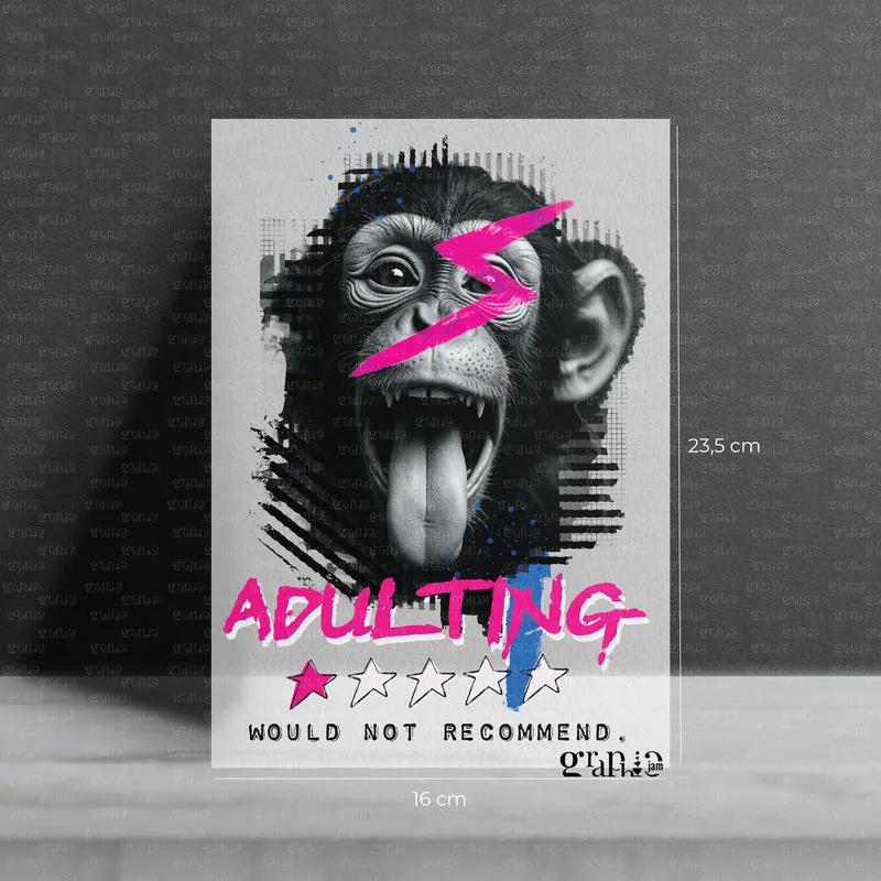 Bügelbild "Adulting - not recommended"