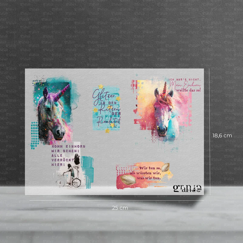 Bügelbild Set – Einhorn | Statement Set