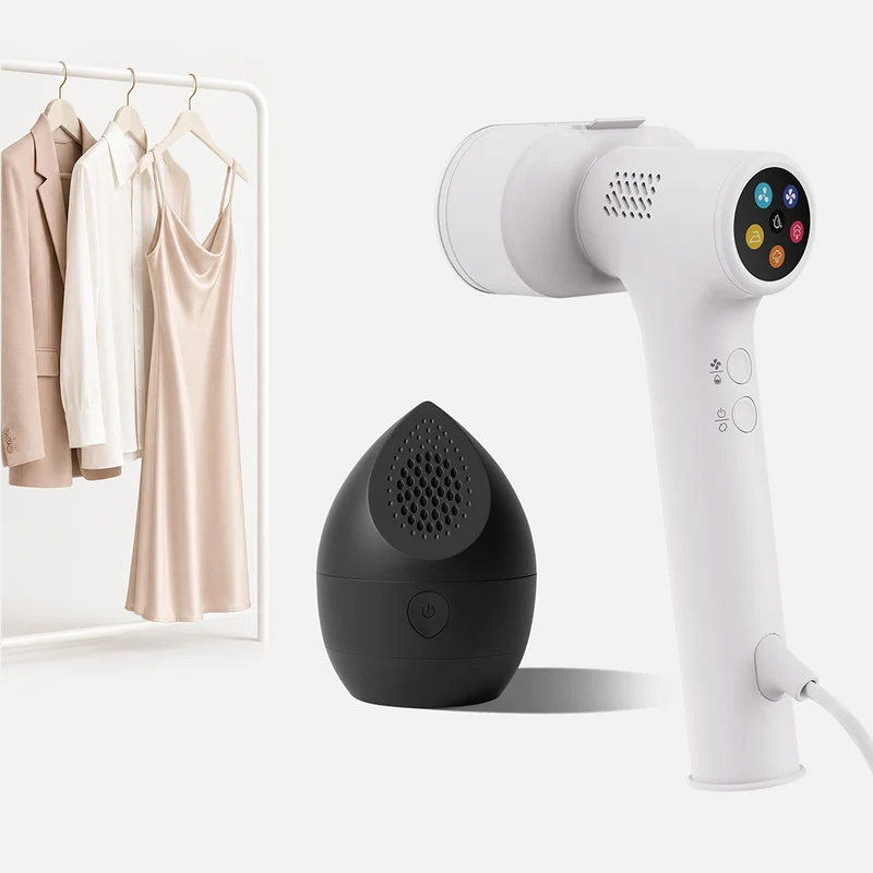 Handheld Garment Care Pro Duo – f20 Handheld Clothes Steamer Pro with Suction & f40 Fabric Shaver
