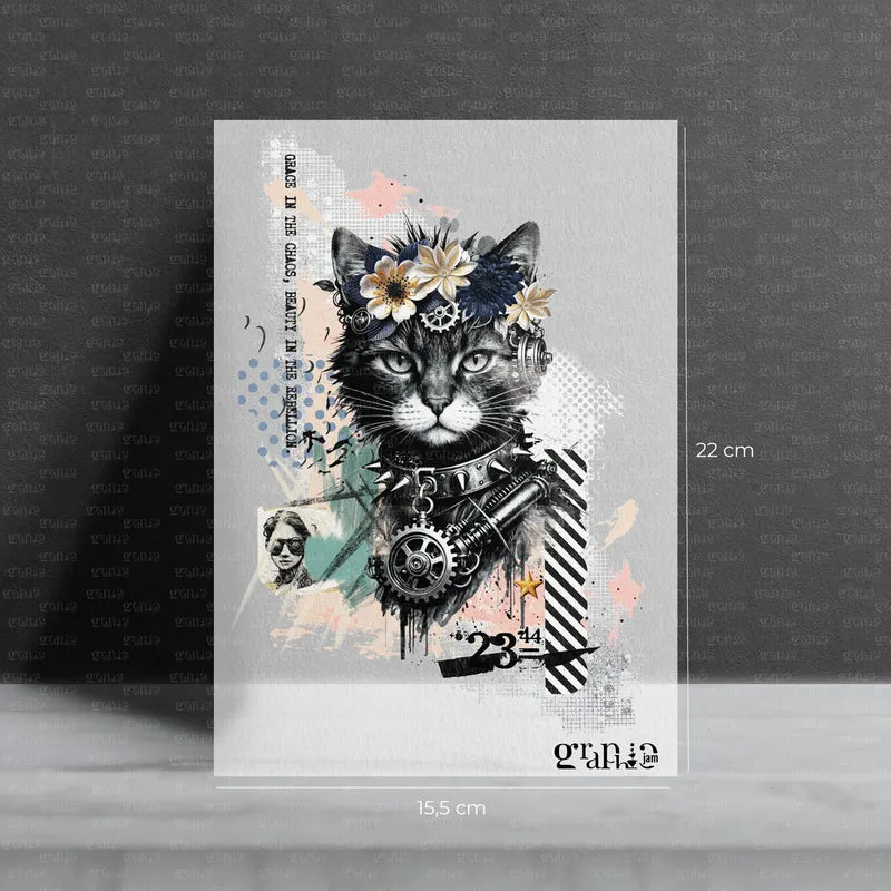 Bügelbild Cat Grace | Steampunk Animals