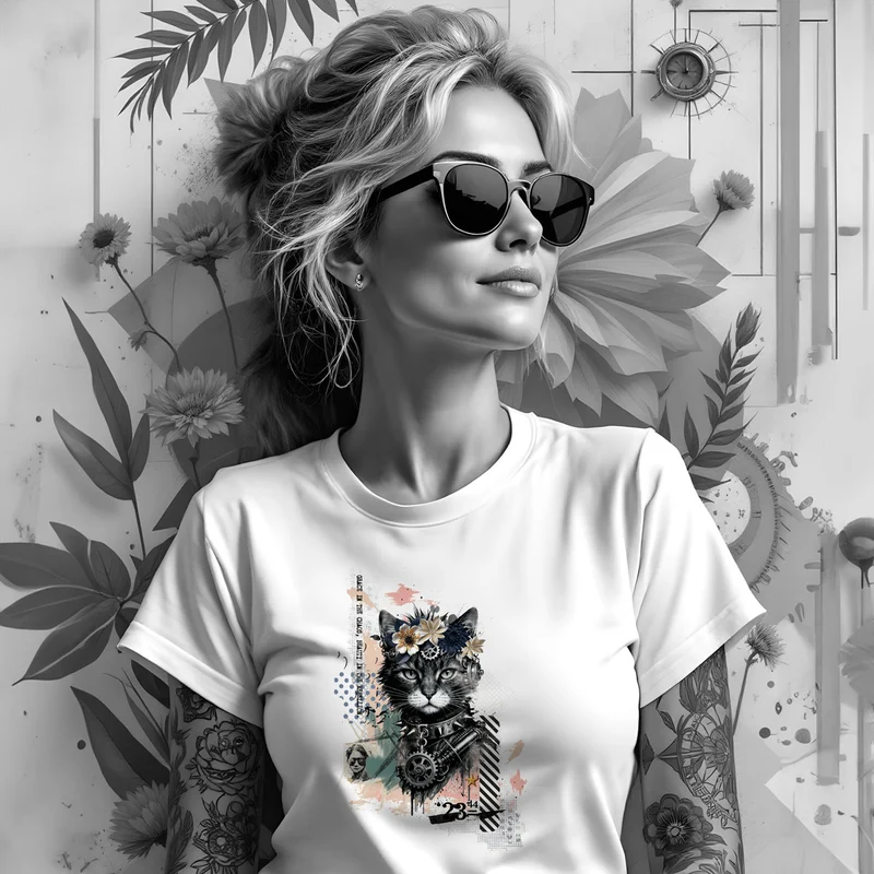 Bügelbild Cat Grace | Steampunk Animals