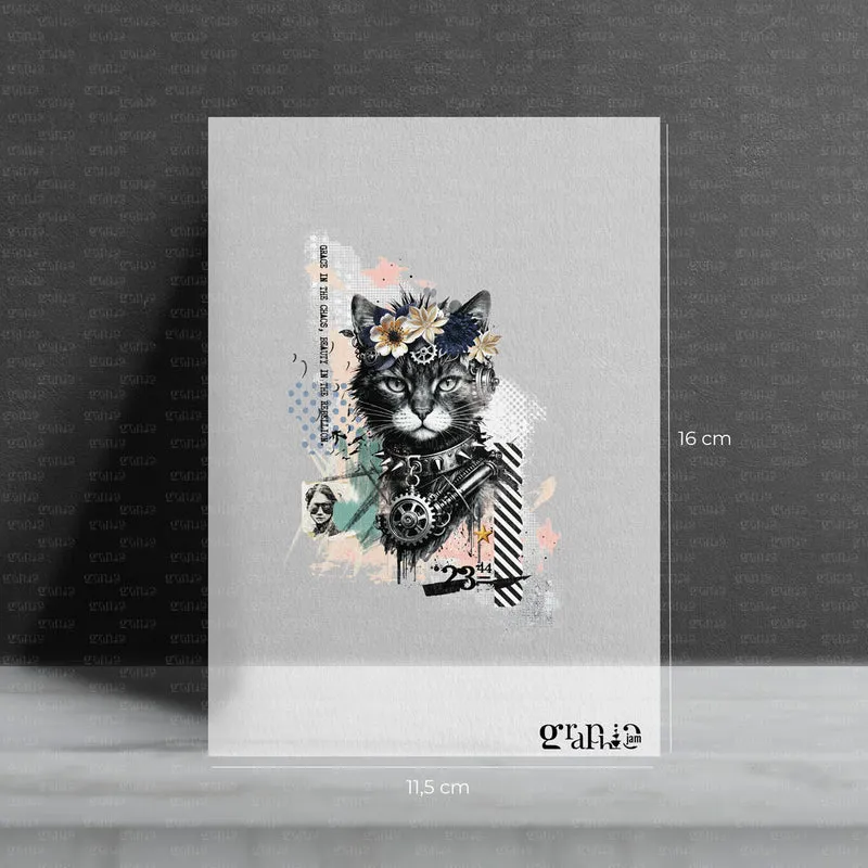 Bügelbild Cat Grace | Steampunk Animals