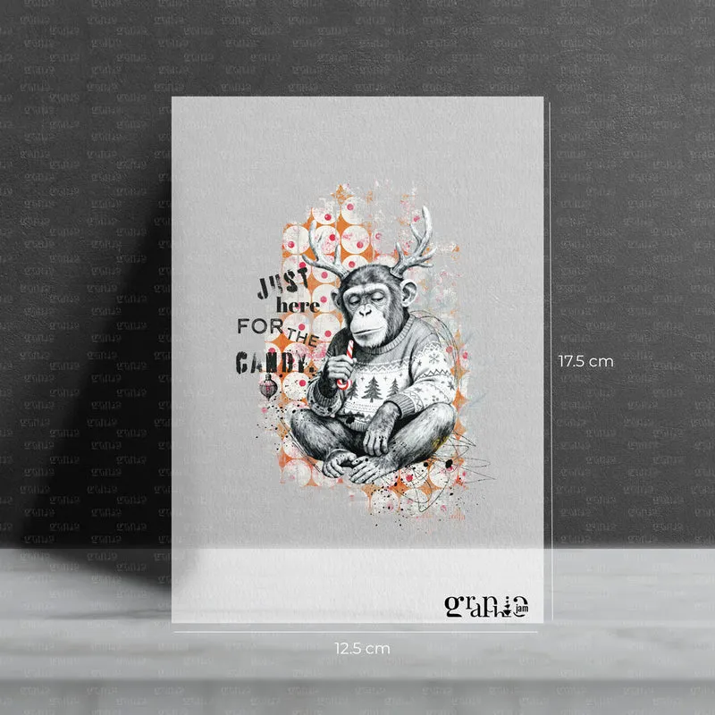 Bügelbild Moody Christmas Monkey | X-Mas Special
