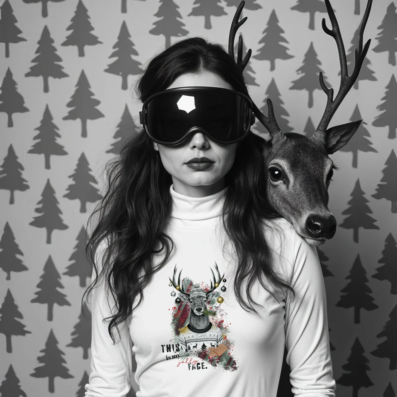 Bügelbild Moody Christmas Deer | X-Mas Special
