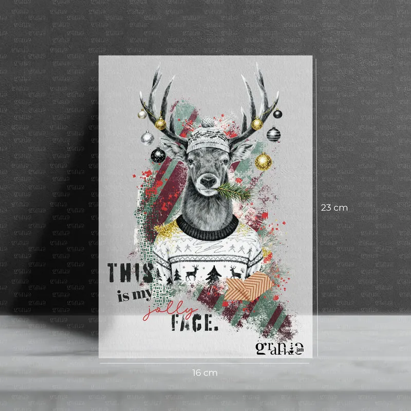 Bügelbild Moody Christmas Deer | X-Mas Special