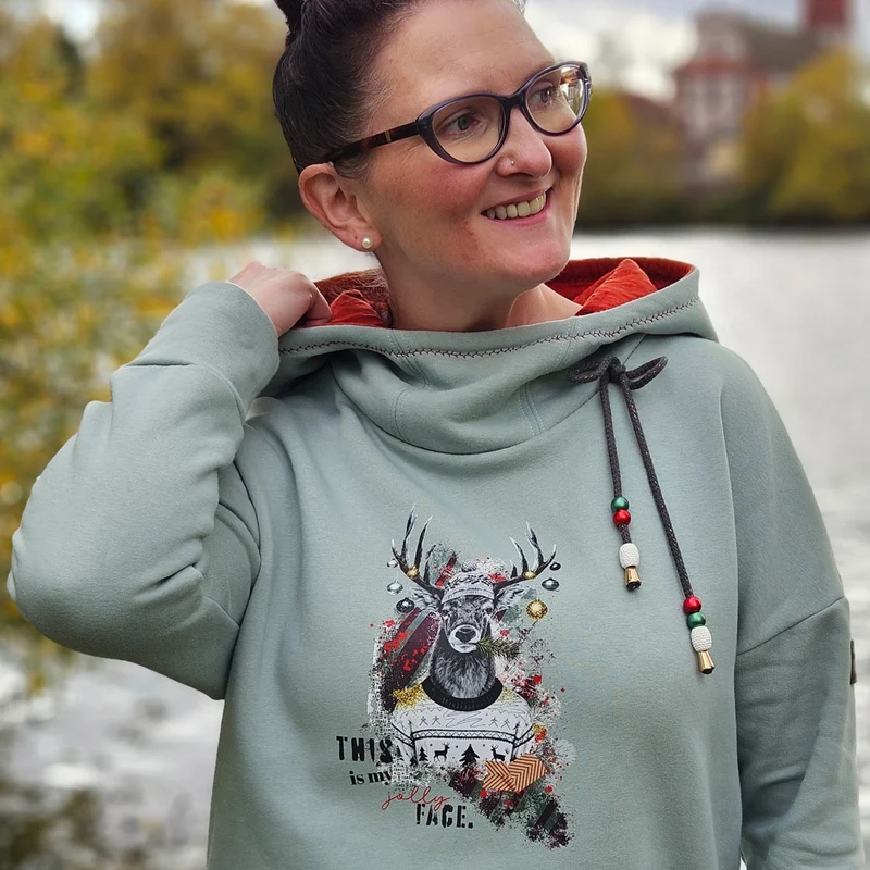 Bügelbild Moody Christmas Deer | X-Mas Special