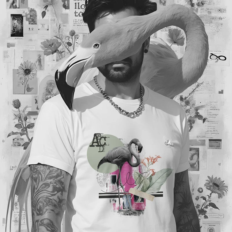 Karibik Flamingo Bügelbild