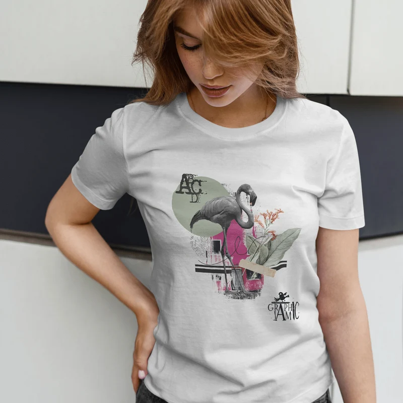 Karibik Flamingo Bügelbild