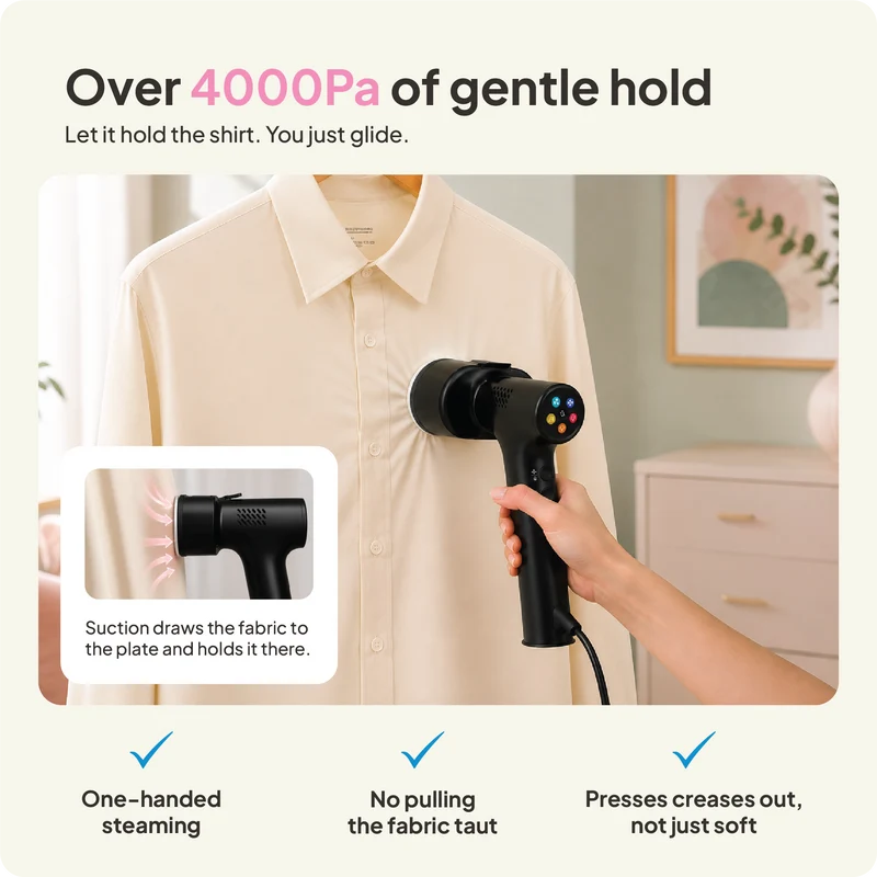 f20 Handheld Clothes Steamer Pro with Suction