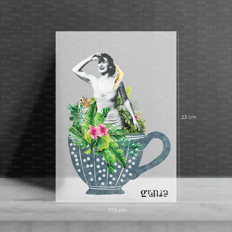 Jungle Coffee Bügelbild Collage