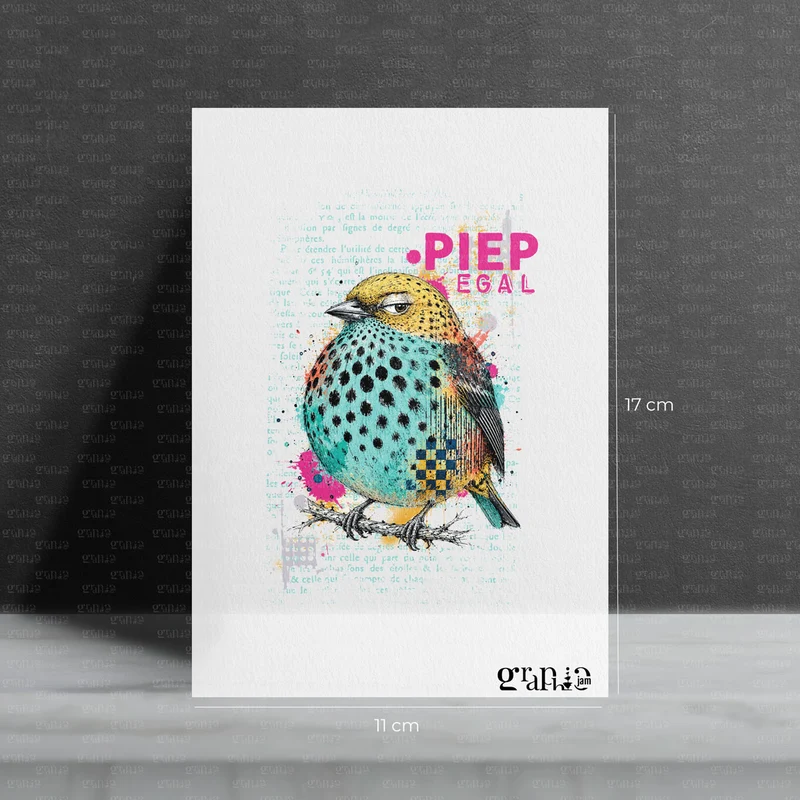 Bügelbild Piep Egal