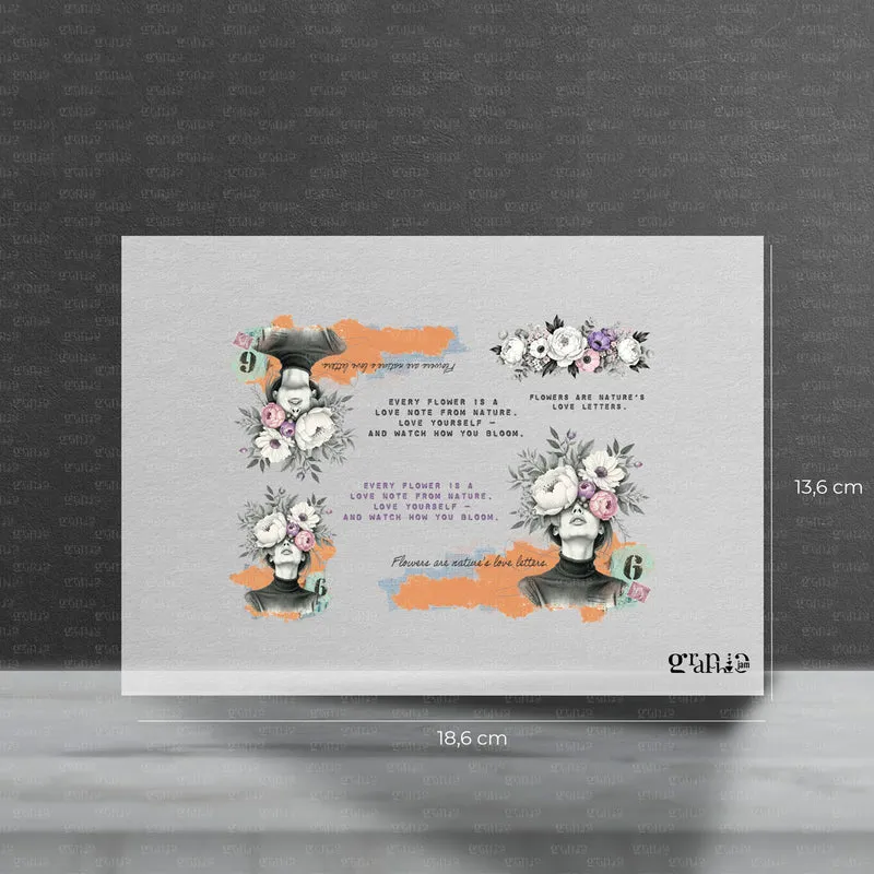 Bügelbild Set – Flower Lovenotes | Pocket Stories