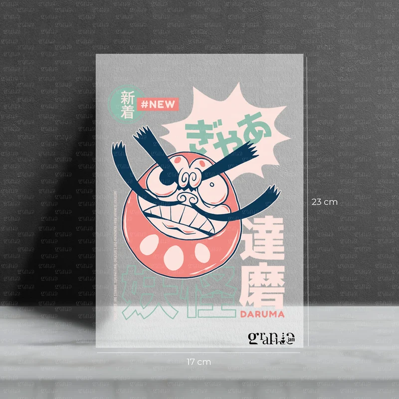 Bügelbild Daruma Yōkai