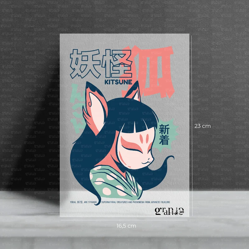 Bügelbild Kitsune Yōkai