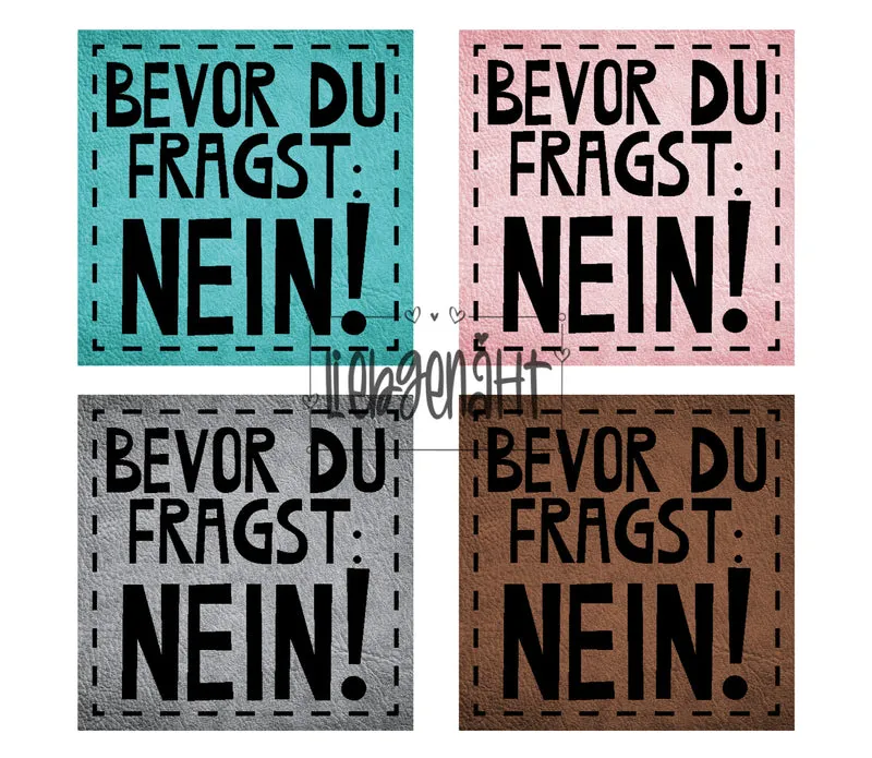 VORBESTELLUNG! Label Bevor du fragst: NEIN!