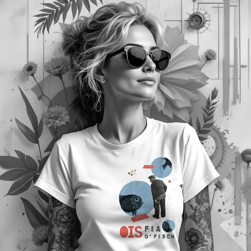 Bügelbild Ois fia d’Fisch