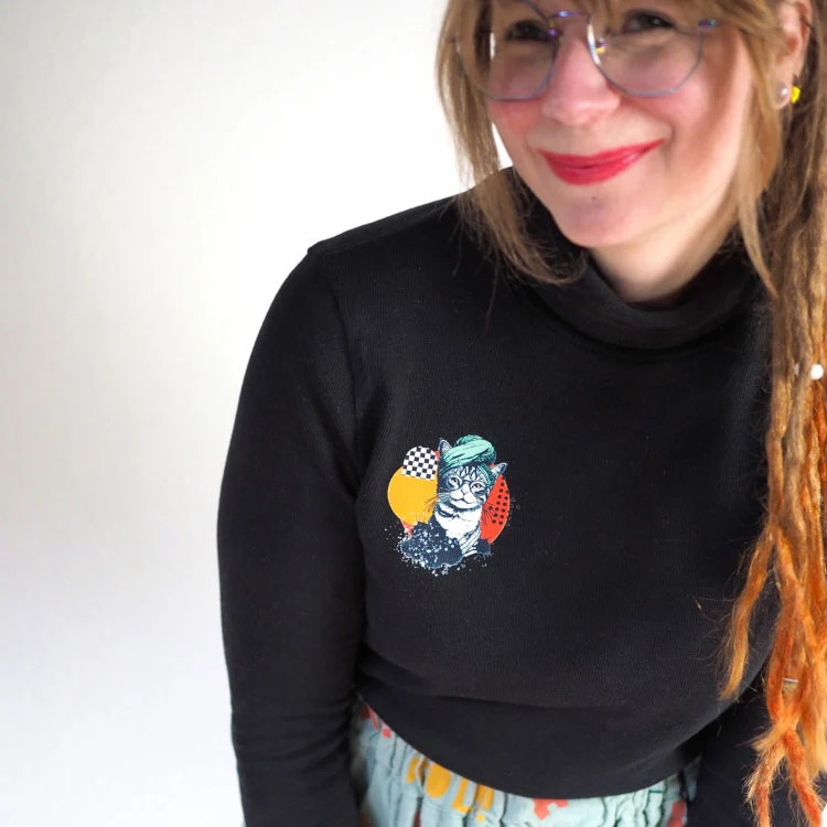 Bügelbild Set – Pop Art Guru Cat | Statement Set