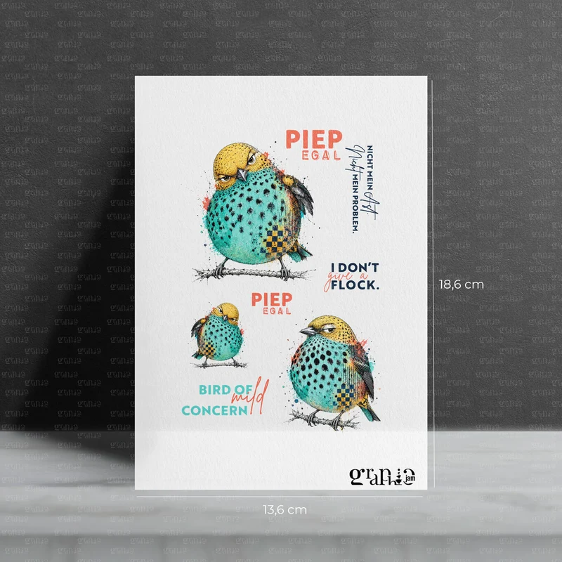Bügelbild SET Piepsegal