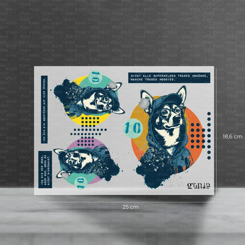 Bügelbild Set – Pop Art Dog | Statement Set