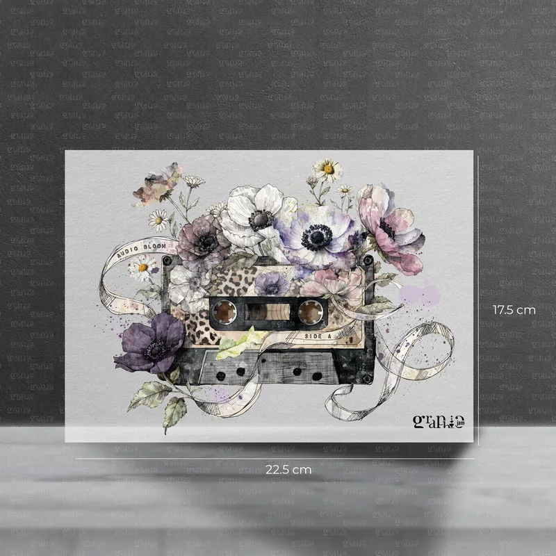 Bügelbild Audio Bloom