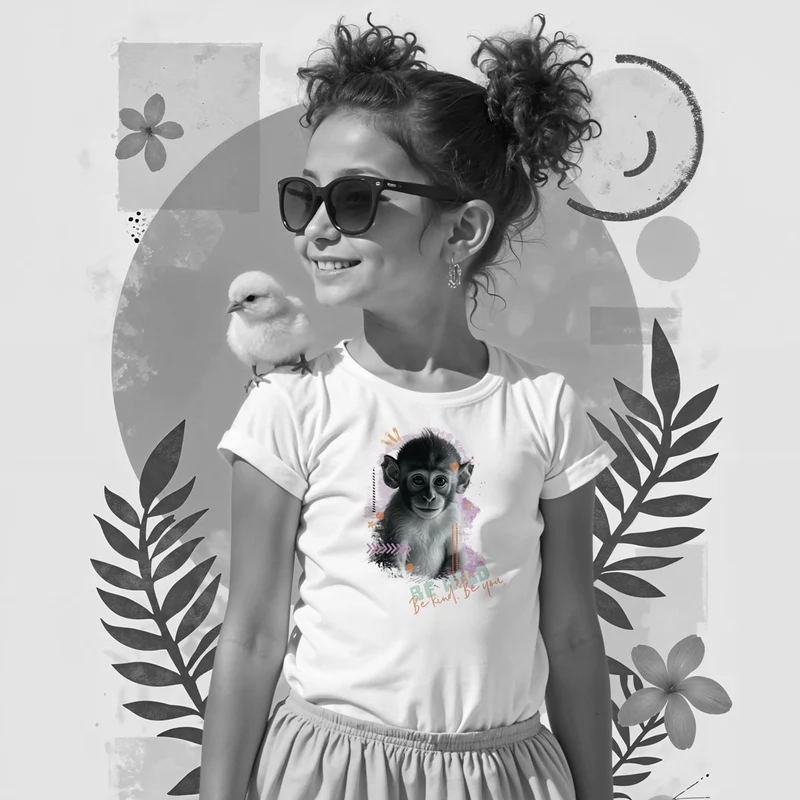 Bügelbild Cutie Affe - Bügelbild für Kinder