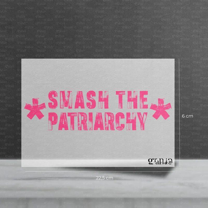 Bügelbild "Smash the patriarchy" Schriftzug