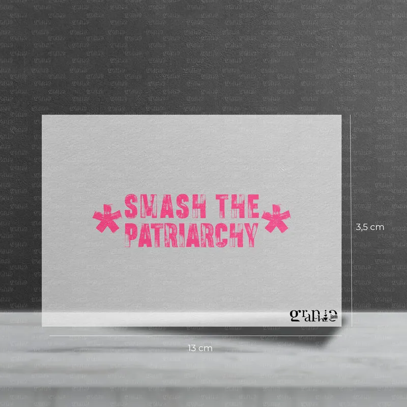 Bügelbild "Smash the patriarchy" Schriftzug