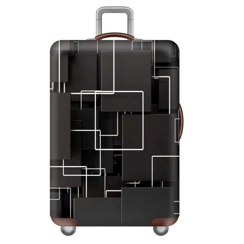 Unisex großer Hartschalenkoffer mit robustem Trolleygriff und elastischem Design-Schutzüberzug im Superhelden-Design Skanto