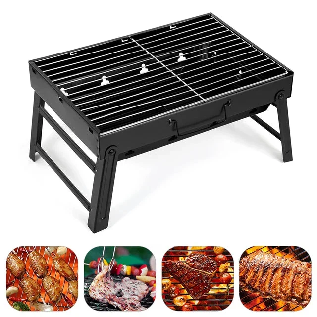 Mini-Grillwerkzeug-Set aus Edelstahl Tragbarer Outdoor-Campinggrill | Skanto