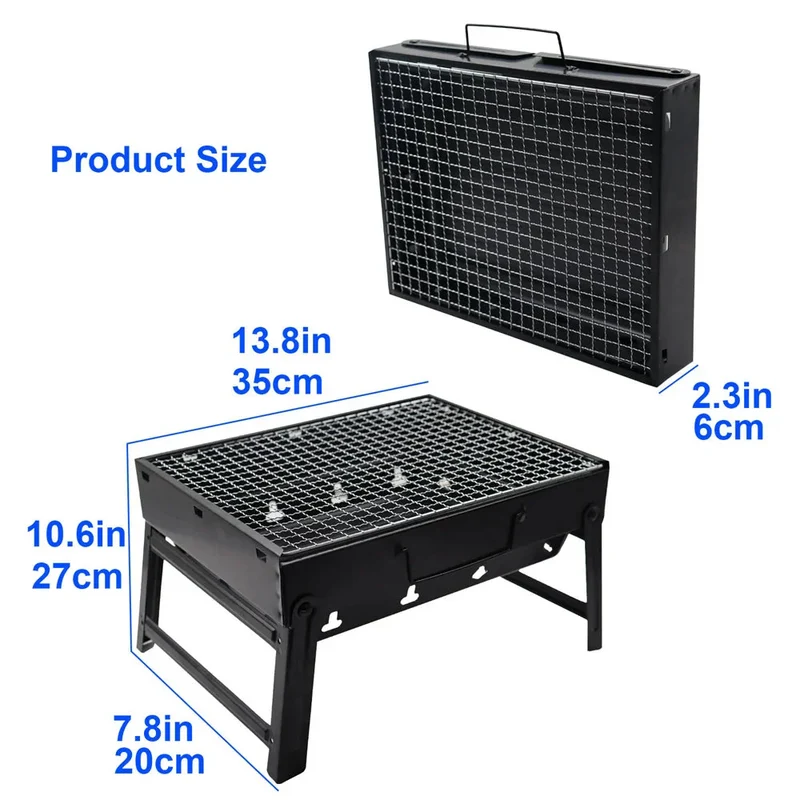 Mini-Grillwerkzeug-Set aus Edelstahl Tragbarer Outdoor-Campinggrill | Skanto