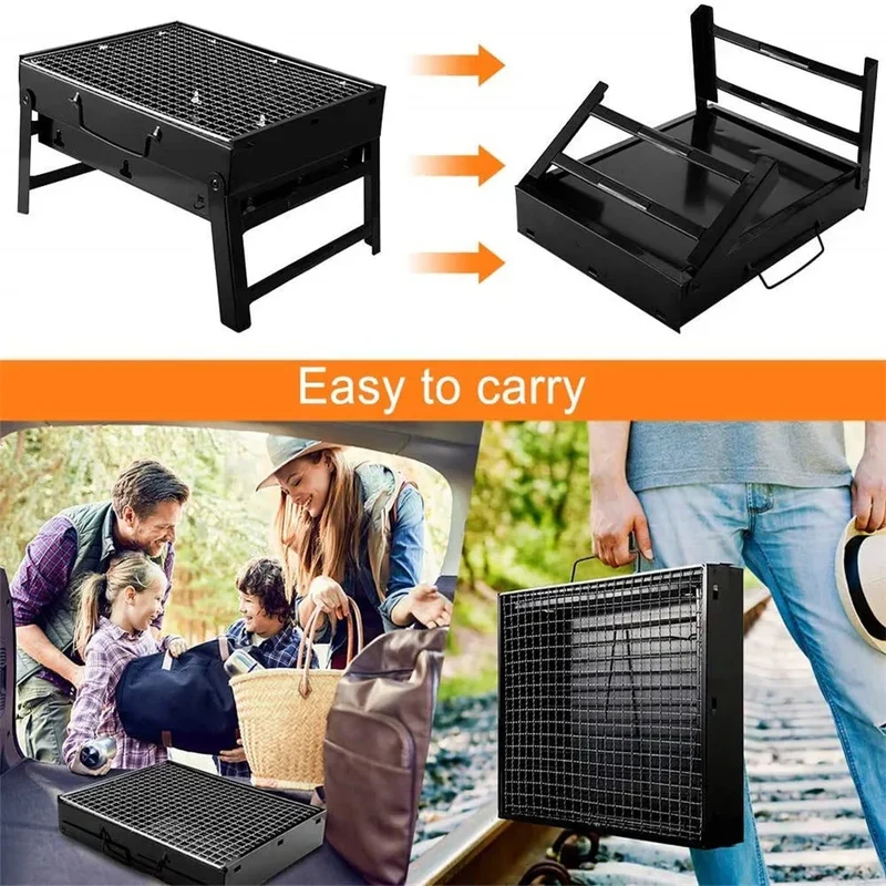 Mini-Grillwerkzeug-Set aus Edelstahl Tragbarer Outdoor-Campinggrill | Skanto