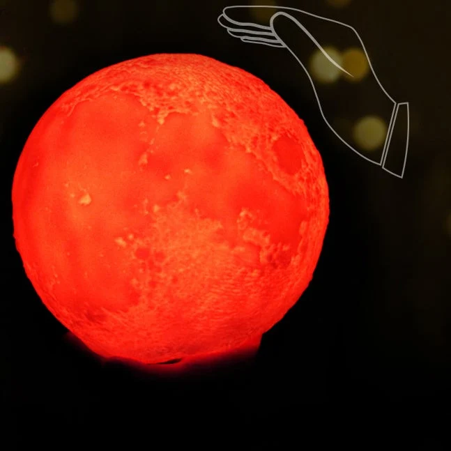 Skanto | Kreative Mini Wiederaufladbare 3D Gedruckte Mond 1-Licht LED Tischlampe