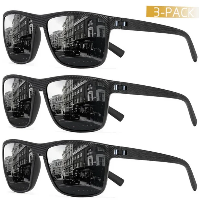 ZichtZeker 3-teiliges Polaroid-Sonnenbrillen-Set – UV400 Schutz & Komfort | Skanto
