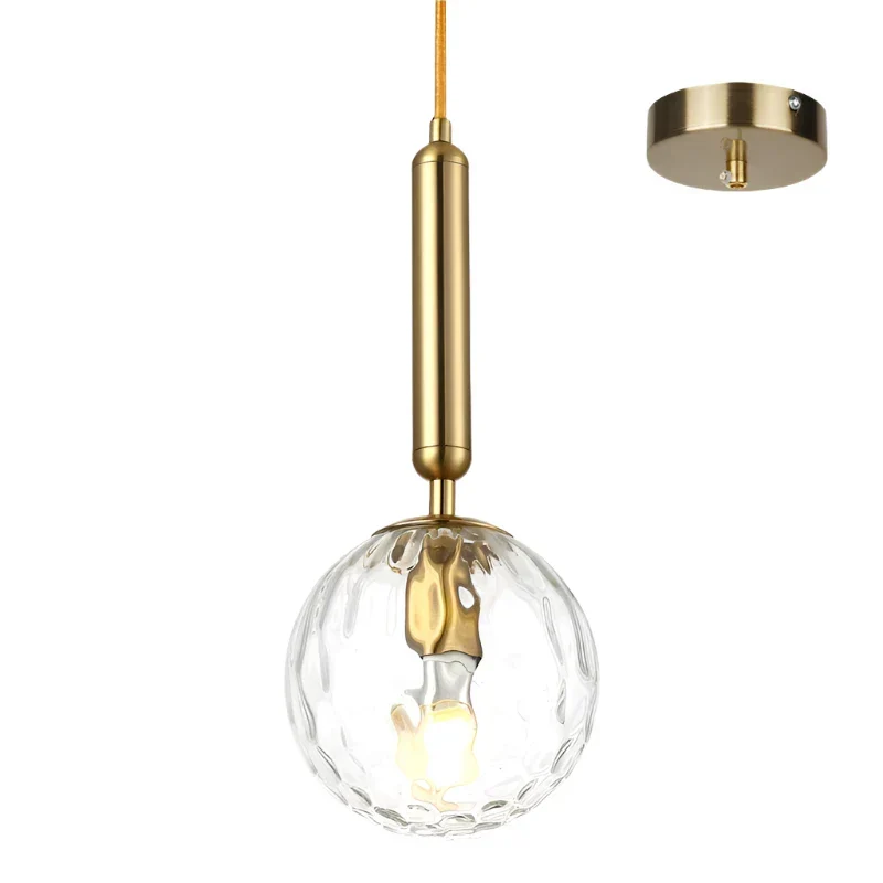 Luxuriöse Gold-Pendelleuchte – Moderne Hängelampe für Treppenhaus oder Wohnzimmer | Skanto