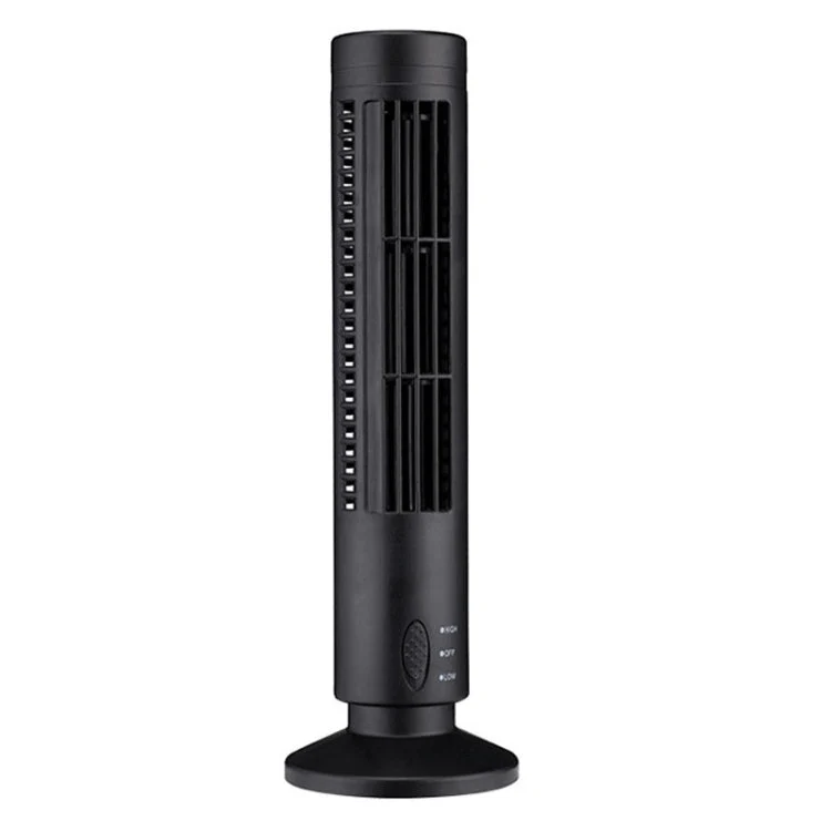 Turm-USB-Elektroventilator Bladeless Klimaanlagen-Ventilator (Schwarz) | Skanto