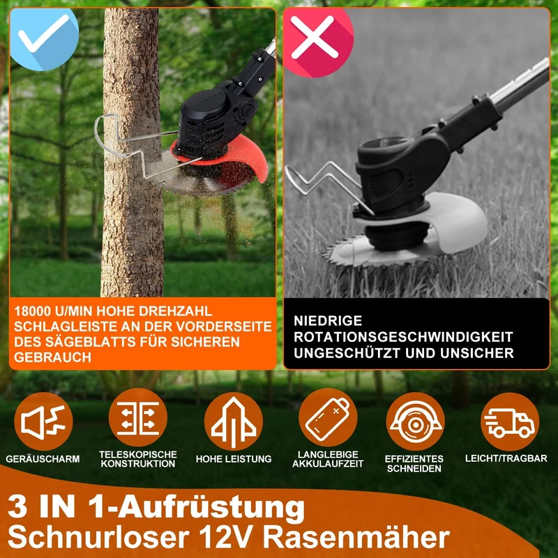 Skanto Akku-Rasenmäher 21V 8000 U/min | Skanto