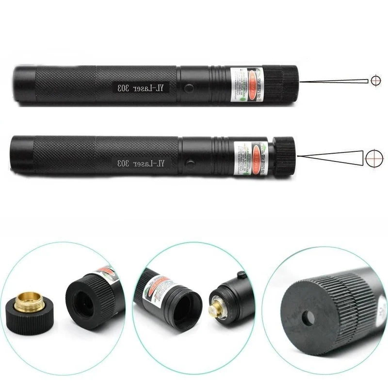 Hochleistungs-Laserpointer 303 | Leistungsstarker grüner Strahl für große Entfernungen | Skanto