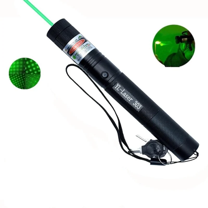 Hochleistungs-Laserpointer 303 | Leistungsstarker grüner Strahl für große Entfernungen | Skanto