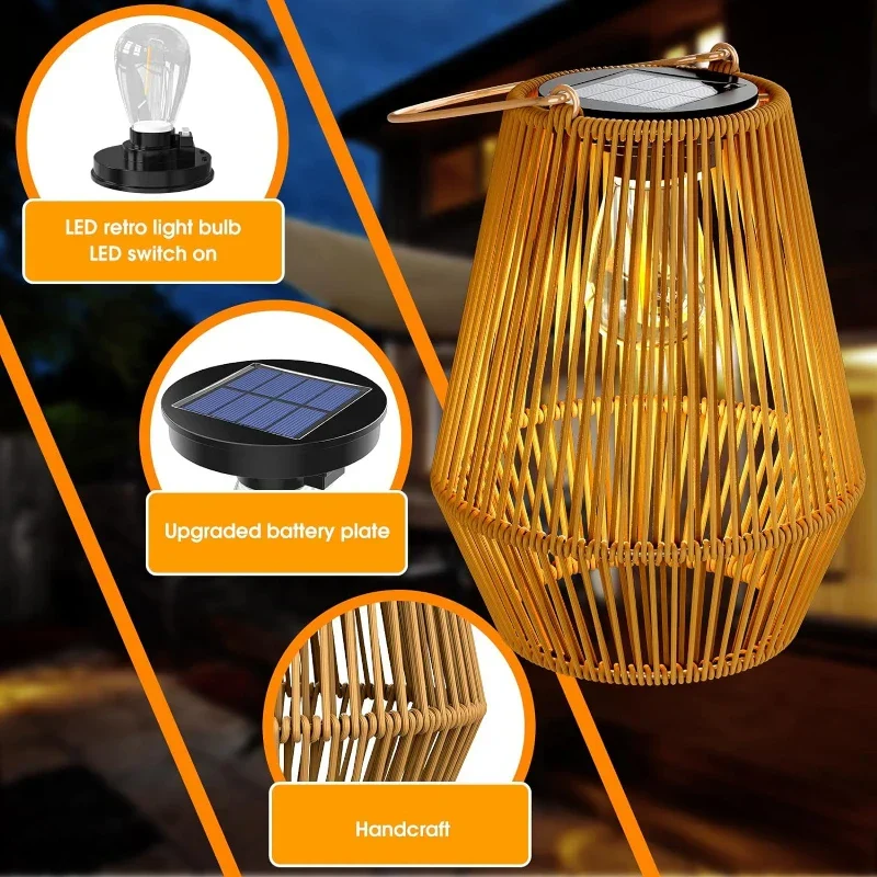 Solar-Rattan-Laterne Skanto