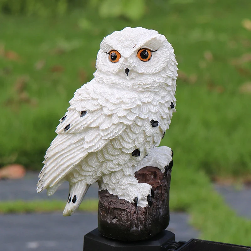 Uhu Papagei Statue LED Solarleuchte Outdoor Wasserdichte Rasenlampe | Skanto