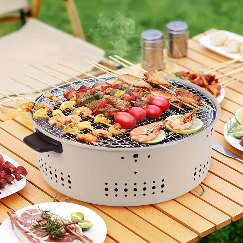 Rauchfreier Indoor-Grill – Elektrische Grillplatte mit Fettablauf und 2000W Leistung | Skanto