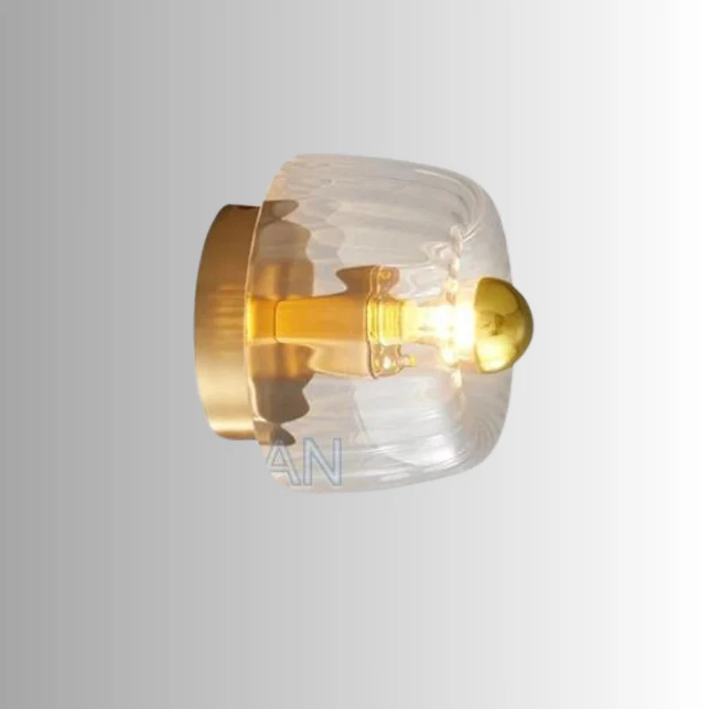 Skandinavische Bauhaus Wandleuchte aus Glas, moderne LED Wandlampe für Flur & Wohnzimmer | Skanto