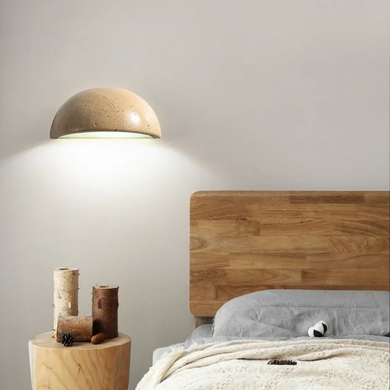 Stein-Wandleuchte – Elegante LED-Wandlampe aus Naturstein für Wohn- und Schlafzimmer | Skanto