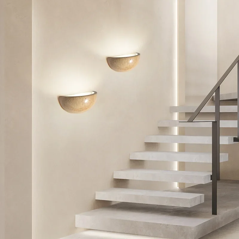 Stein-Wandleuchte – Elegante LED-Wandlampe aus Naturstein für Wohn- und Schlafzimmer | Skanto