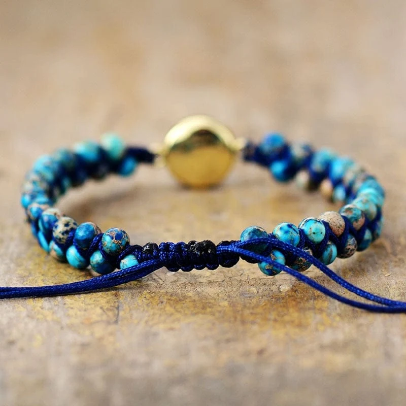 Vom Ozean inspiriertes Opal- & Jaspis-Armband – Thalassa Kollektion Skanto