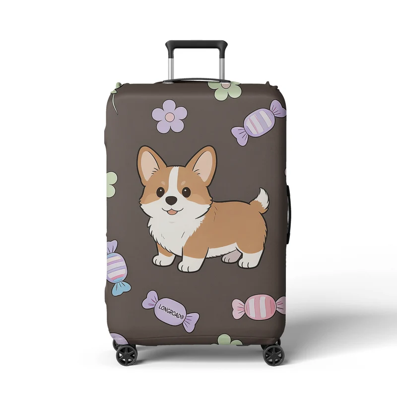 Damen Kofferhülle mit niedlichem Corgi-Design Skanto