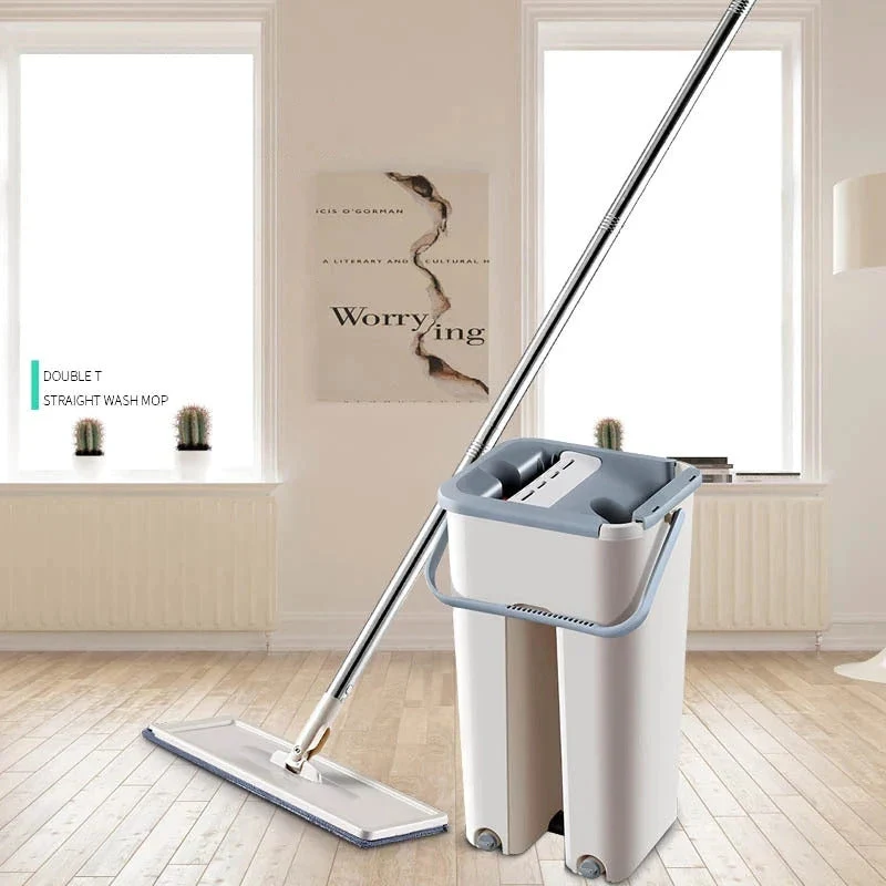 Wischmopp-Eimer mit wiederverwendbaren Mopp-Pads Skanto