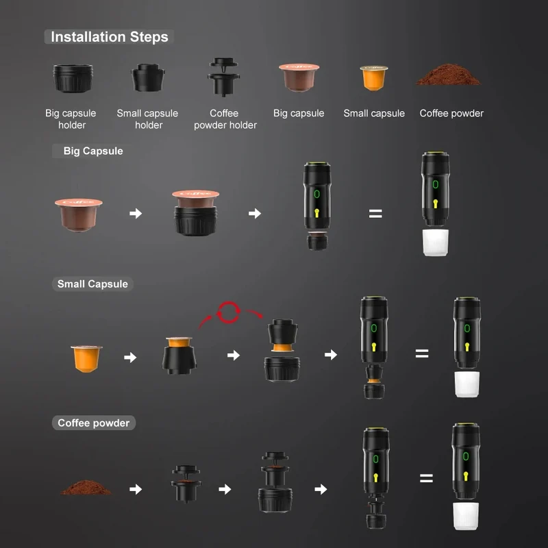 Tragbare Kaffeemaschine | Überall und jederzeit brühen | Skanto